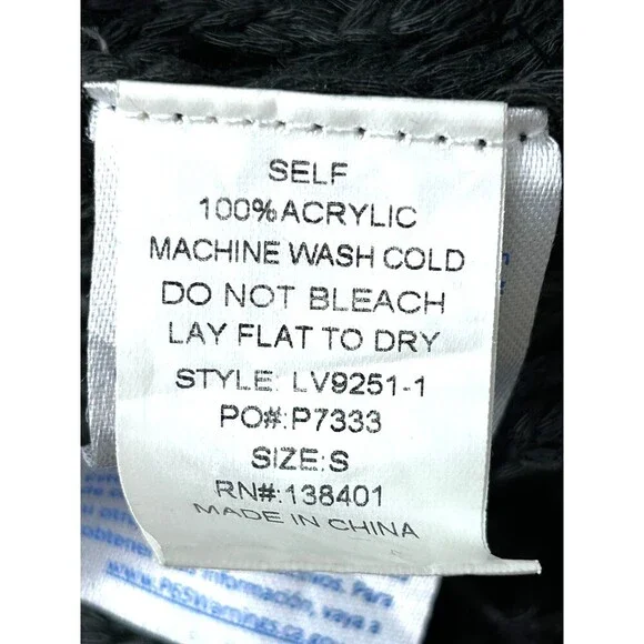 Womens Sleeveless Long Crochet Shawl Open Cardigan Cover Up Fringe Gray Sz S - Picture 12 of 12